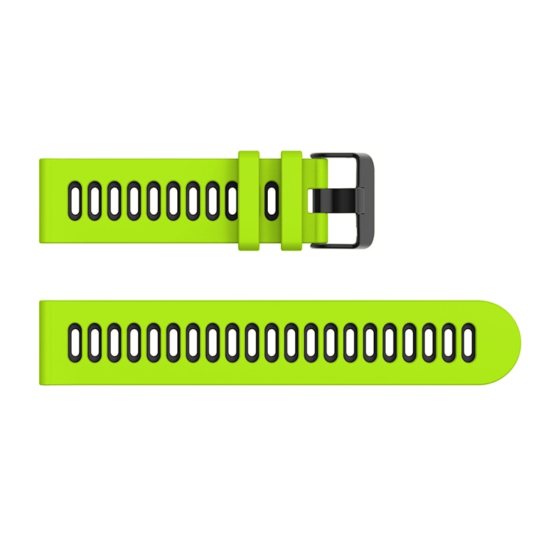 20mm Samsung Galaxy Watch Strap/Band | Green/Black Breathable Silicone Strap/Band