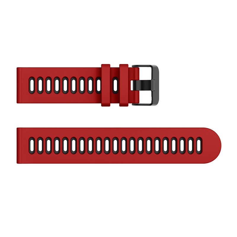 20mm Samsung Galaxy Watch Strap/Band | Red/Black Breathable Silicone Strap/Band