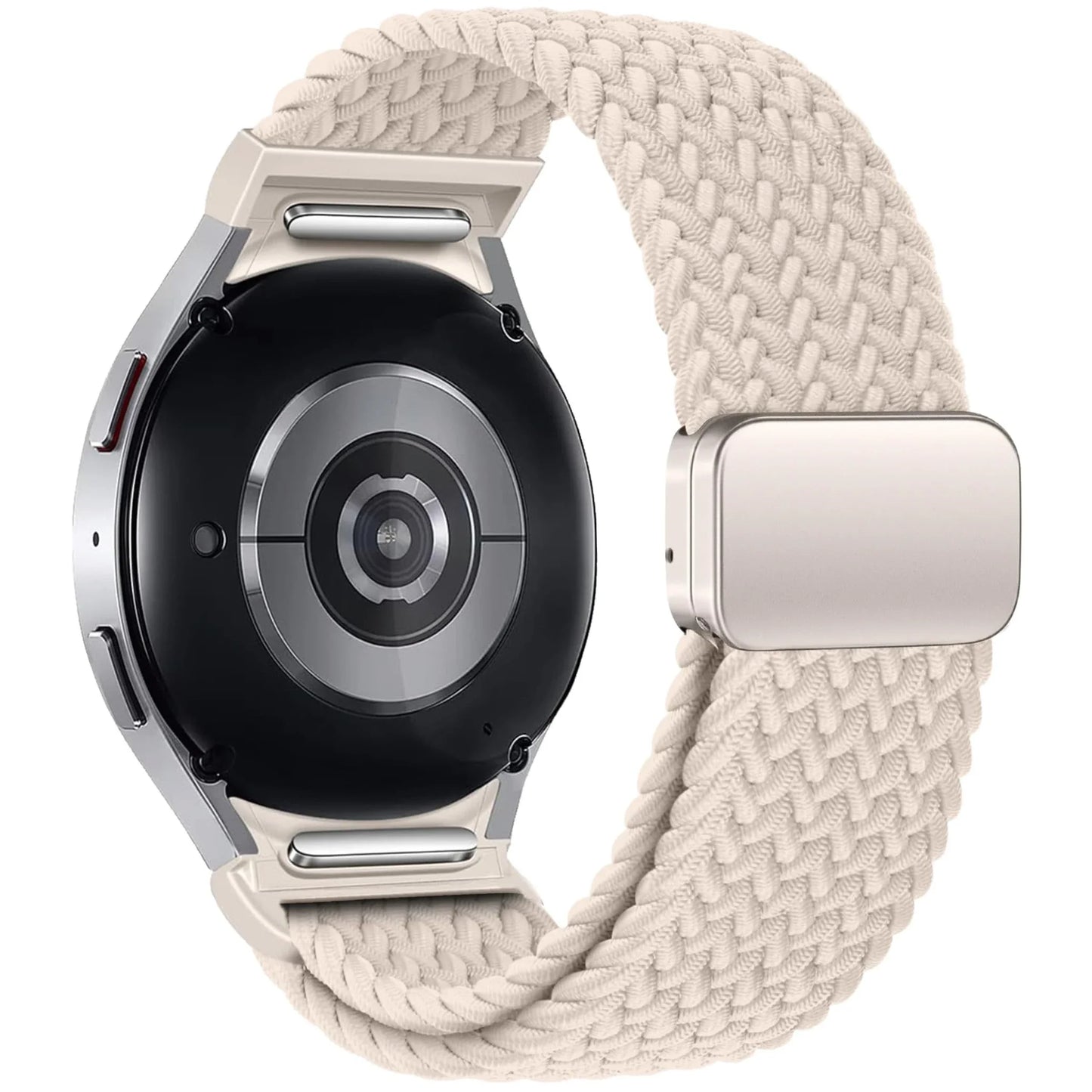 20mm Samsung Galaxy Watch Strap/Band | Cream Braided Watch Strap/Band