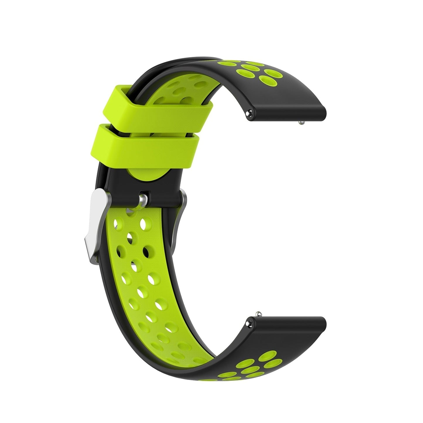 20mm Samsung Galaxy Watch Strap/Band | Black/Luminous Silicone Sports Strap/Band
