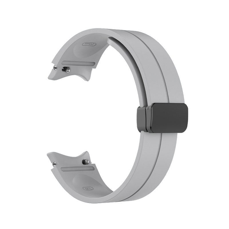 20mm Samsung Galaxy Watch Strap/Band | Grey Plain Silicone Strap/Band (Black Connector)