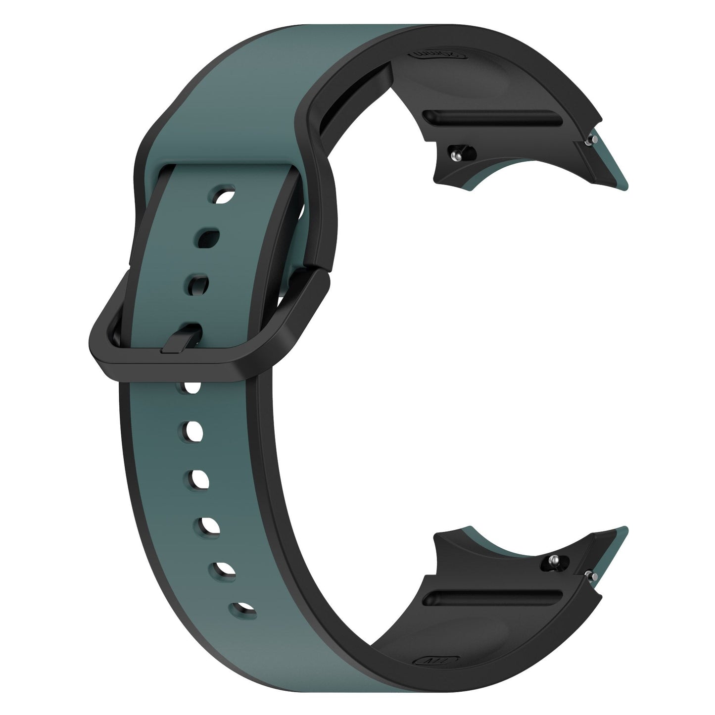 20mm Samsung Galaxy Watch Strap/Band | Olive Green/Black Elite Silicone Strap/Band