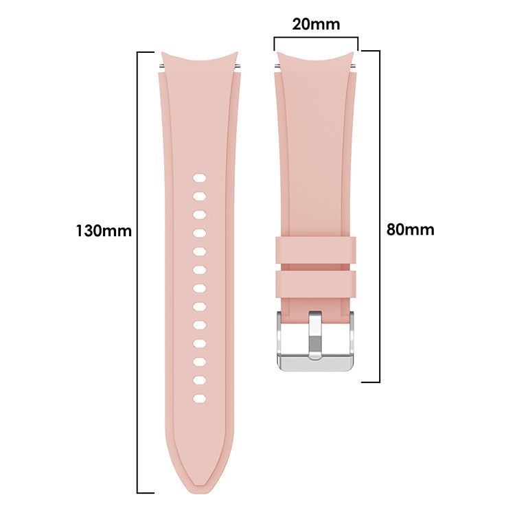 20mm Samsung Galaxy Watch Strap/Band | Pink Plain Silicone Strap/Band