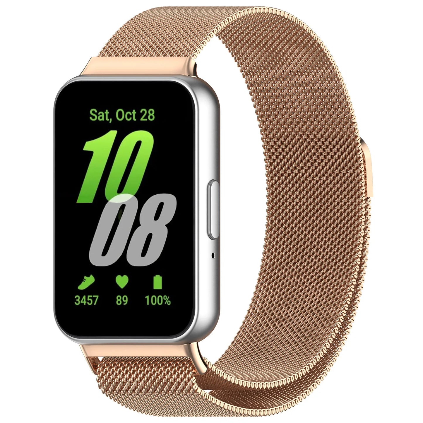 For Samsung Galaxy Fit 3 (40mm) | Rose Gold Milanese Loop/Strap
