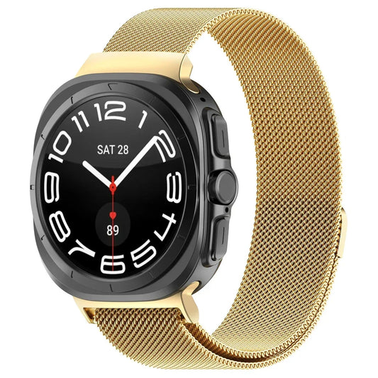 24mm Samsung Galaxy Watch Ultra Strap/Band (47mm) | Gold Milanese Loop Strap/Band