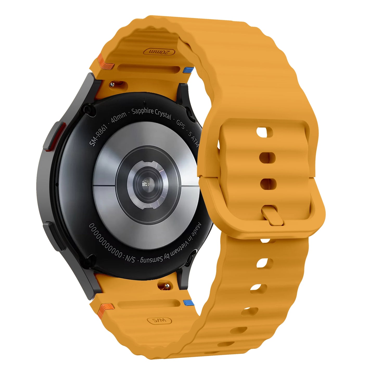 20mm Samsung Galaxy Watch Strap/Band | Elite Silicone Yellow Watch Strap/Band