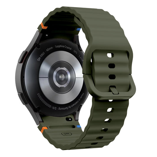 20mm Samsung Galaxy Watch Strap/Band | Elite Silicone Army Green Watch Strap/Band