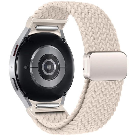 20mm Samsung Galaxy Watch Strap/Band | Cream Braided Watch Strap/Band