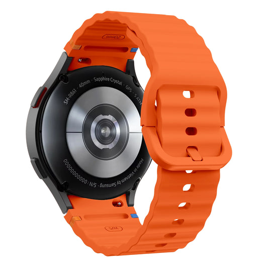 20mm Samsung Galaxy Watch Strap/Band | Elite Silicone Orange Watch Strap/Band