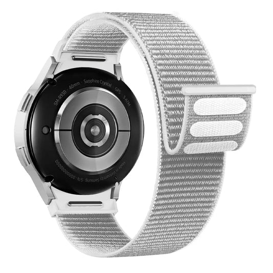 20mm Samsung Galaxy Watch Strap/Band | Silver Nylon Watch Strap/Band