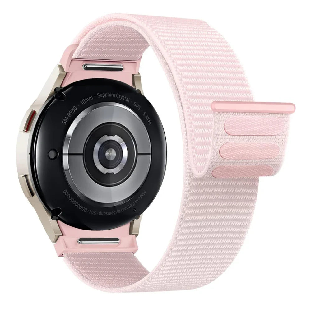 20mm Samsung Galaxy Watch Strap/Band | Calm Pink Nylon Watch Strap/Band