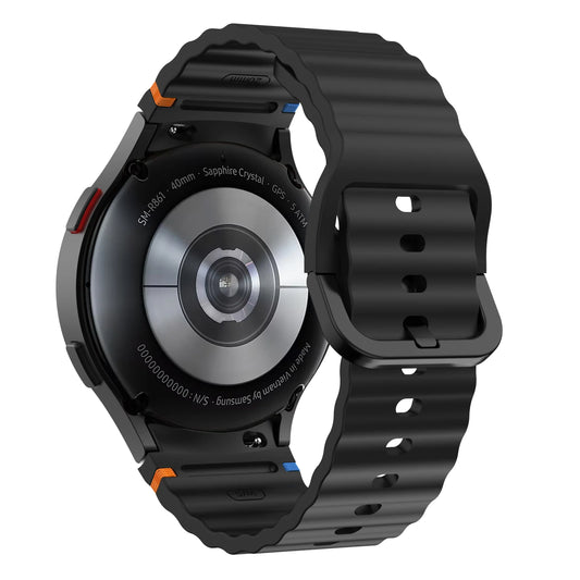 20mm Samsung Galaxy Watch Strap/Band | Elite Silicone Black Watch Strap/Band