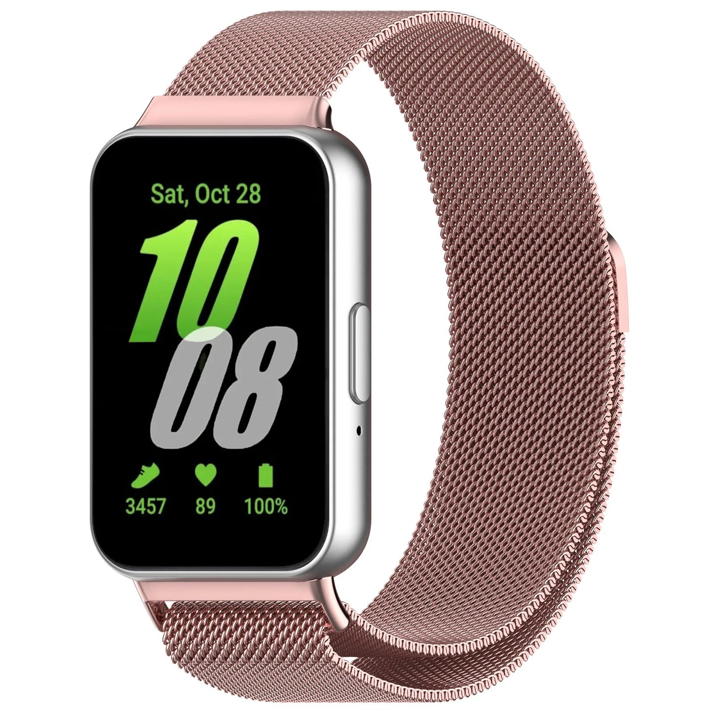 For Samsung Galaxy Fit 3 (40mm) | Pink Gold Milanese Loop/Strap