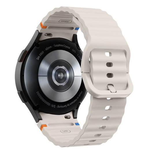 20mm Samsung Galaxy Watch Strap/Band | Elite Silicone Cream Watch Strap/Band